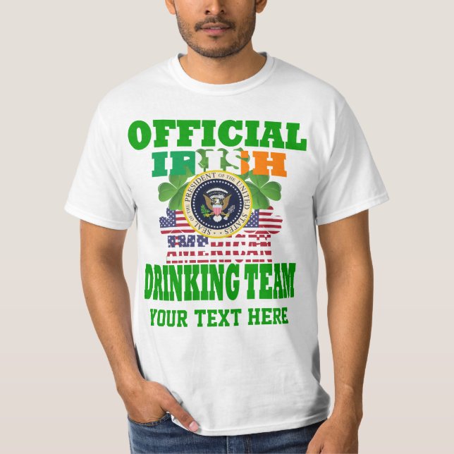 Offizielles irisches Trinkteam T-Shirt (Vorderseite)