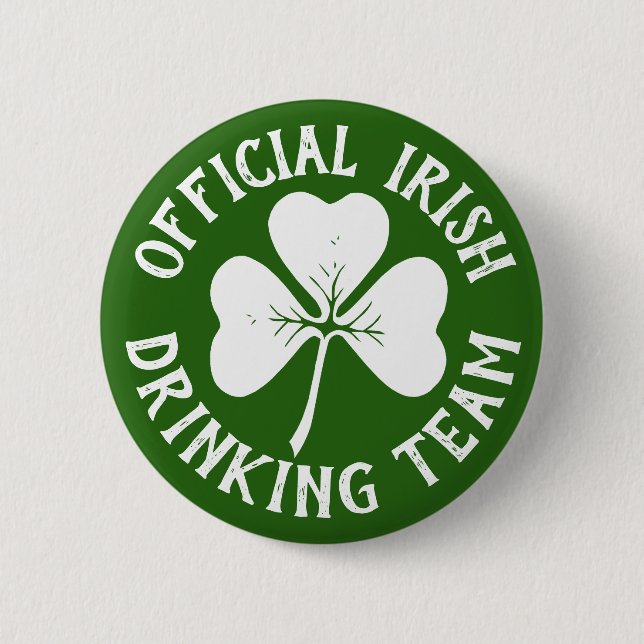 Offizielles Irish Drink Team St Patricks Day Party Button (Vorderseite)
