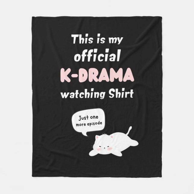 Offizielles K-Drama Watching Shirt Kpop Fan Fleecedecke (Vorderseite)