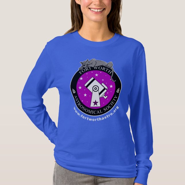 Offizielles Logo Langschläfer Shirt Blau (Vorderseite)