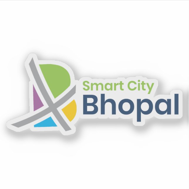 Offizielles Logo von Bhopal, Indien Aufkleber (Vorderseite)