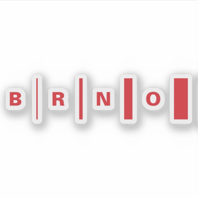 Offizielles Logo von Brünn, Tschechische Republik Aufkleber (Vorderseite)