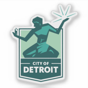 Offizielles Logo von Detroit, Michigan, USA Aufkleber