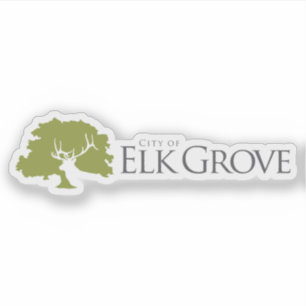 Offizielles Logo von Elk Grove, Kalifornien, USA Aufkleber