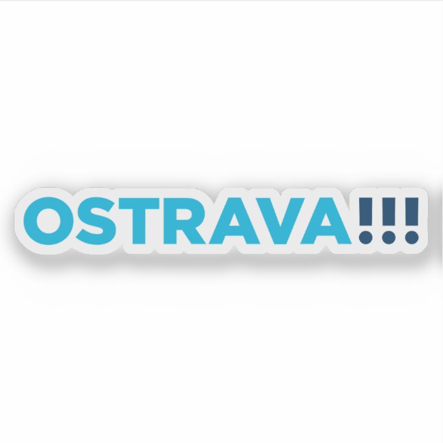 Offizielles Logo von Ostrava, Tschechische Republi Aufkleber (Vorderseite)