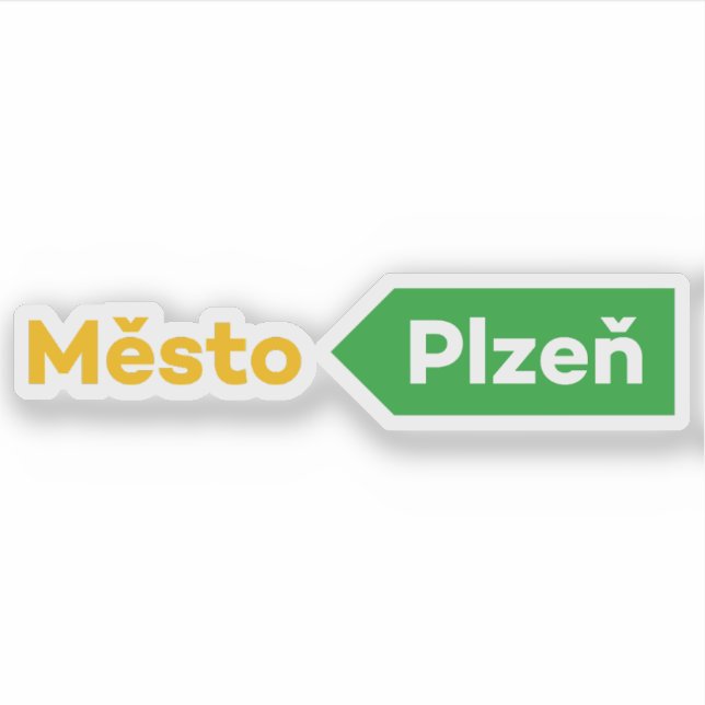 Offizielles Logo von Pilsen, Tschechische Republik Aufkleber (Vorderseite)