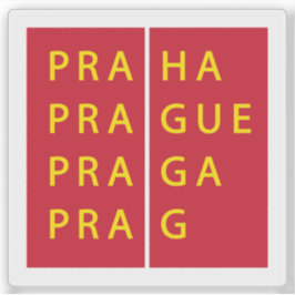 Offizielles Logo von Prag, Tschechische Republik Aufkleber