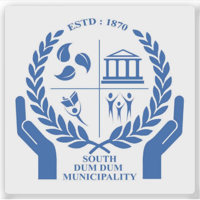 Offizielles Logo von South Dum Dum, Indien Aufkleber (Vorderseite)