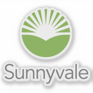Offizielles Logo von Sunnyvale, Kalifornien, USA Aufkleber