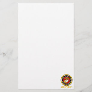 Offizielles MarineSiegel US - Semper FI Briefpapier