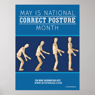 Offizielles May National Correction Posture Month  Poster