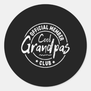 Offizielles Mitglied Cool Grandpas Club Funny Vath Runder Aufkleber