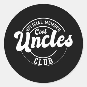 Offizielles Mitglied Cool Oncles Club Vathage Day Runder Aufkleber