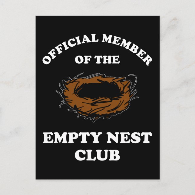 Offizielles Mitglied des Empty Nest Clubs Postkarte (Vorderseite)
