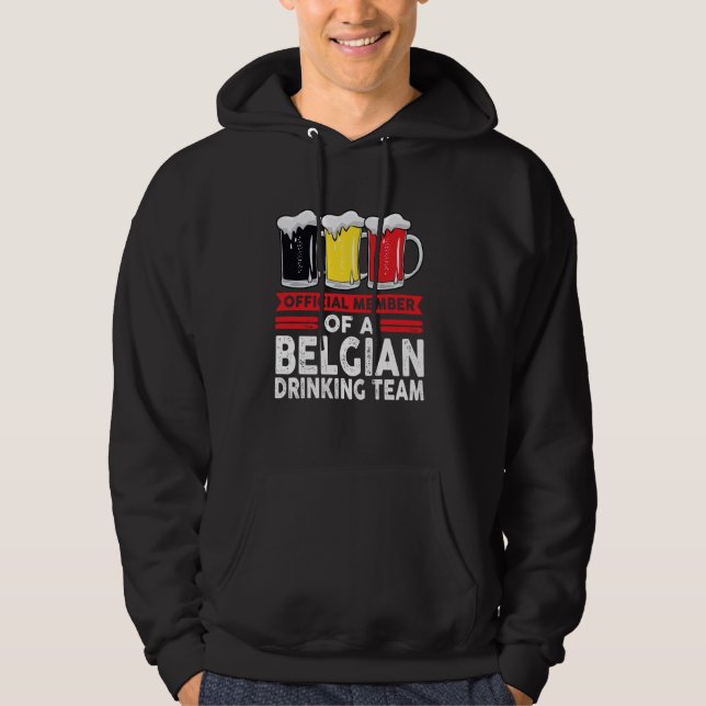 offizielles Mitglied eines belgischen Trinkteams Hoodie (Vorderseite)