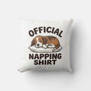 Offizielles Napping-Shirt Sleepy Dog Vintage Desig Kissen