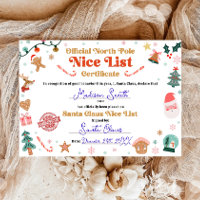 Offizielles Nordpol-Nice-List-Zertifikat Santa