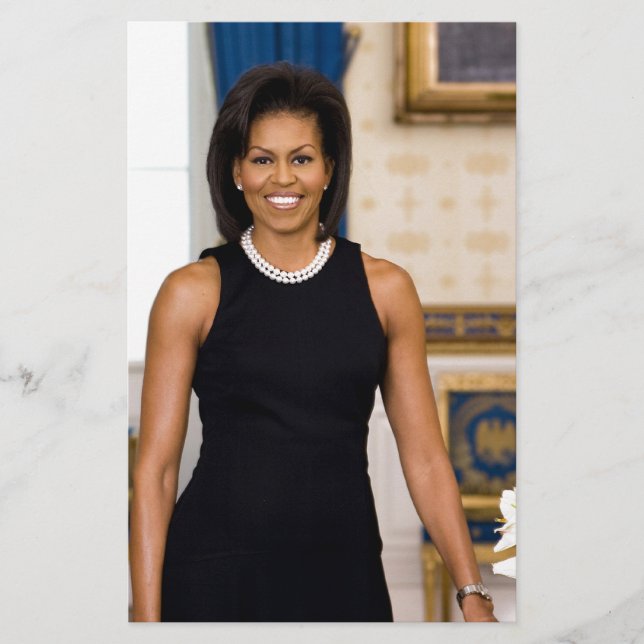 Offizielles Porträt erster Dame Michelle Obama Briefpapier (Vorderseite)