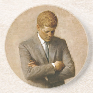 Offizielles Porträt John F. Kennedy durch Aaron Getränkeuntersetzer