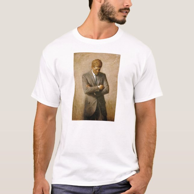 Offizielles Porträt John F. Kennedy durch Aaron T-Shirt (Vorderseite)