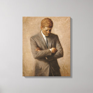 Offizielles Porträt John F. Kennedy Leinwanddruck