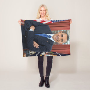 Offizielles Porträt, Obama Barack US-Präsident Fleecedecke