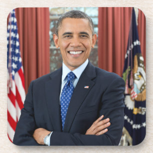 Offizielles Porträt, Obama Barack US-Präsident Getränkeuntersetzer