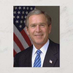 Offizielles Porträt von George W. Bush Postkarte