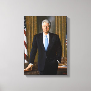 Offizielles Präsidentenporträt Bill Clinton Leinwanddruck