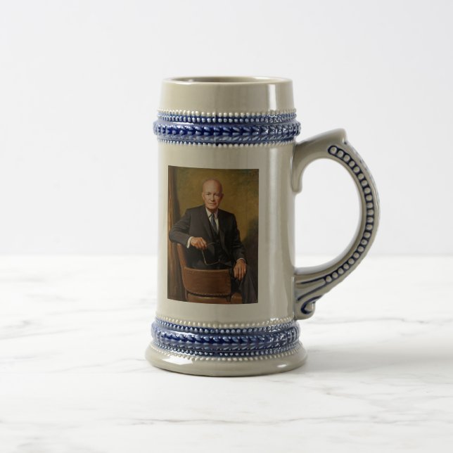 Offizielles Präsidentenporträt Dwight D Eisenhower Bierglas (Rechts)