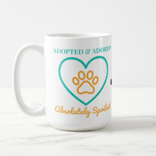 Offizielles Rettungshund-Abzeichen Adoptiert, Verg Kaffeetasse