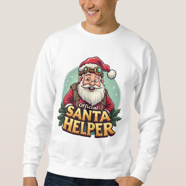 Offizielles Santa-Helfer Sweatshirt Lustiges Weihn (Vorderseite)