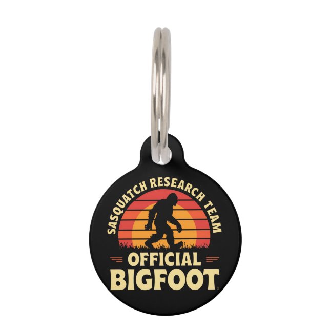 Offizielles Sasquatch Research Team: Bigfoot Jäger Haustiermarke (Vorderseite)