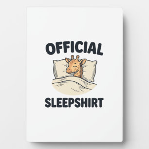 Offizielles Schlafshirt-Giraffe Lustiges Schlaf-Sh Fotoplatte