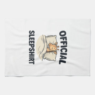 Offizielles Schlafshirt-Giraffe Lustiges Schlaf-Sh Geschirrtuch