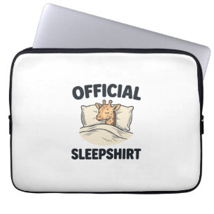 Offizielles Schlafshirt Giraffe Lustiges Schlaf Sh Laptopschutzhülle