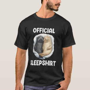 Offizielles Schlafshirt Schlafrobbe Seelöwe Tier T-Shirt