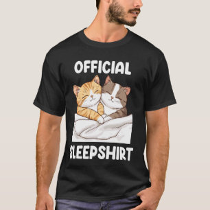 Offizielles Schlafshirt Süße Schlafende Katze Tier T-Shirt