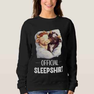 Offizielles Schlafshirt Süße Schlafkuh Tierliebhab Sweatshirt