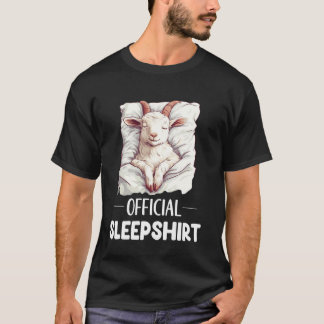 Offizielles Schlafshirt Süßes Schlafendes Ziege Ti T-Shirt
