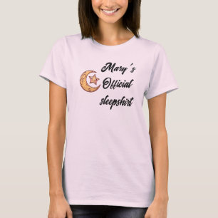 "Offizielles Sleepshirt" Anpassbarer Name T - Shir T-Shirt