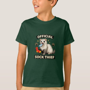 “Offizielles Socken-Dieb-Frettchen-T-Shirt. T-Shirt