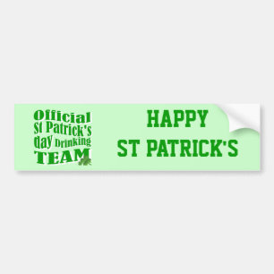 Offizielles St. Patrick's Day-Trinkteam Autoaufkleber