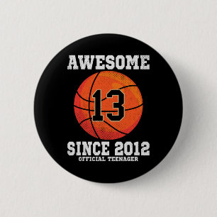 Offizielles T-Shirt für 13. Geburtstag Sketll Fan  Button
