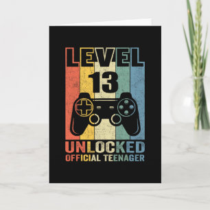 Offizielles Teenager 13. Geburtstagsgeschenk Level Karte