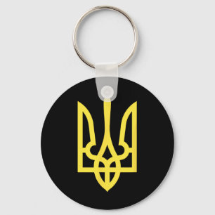 Offizielles ukrainisches Wappen - Zelenskyy-Stil Schlüsselanhänger