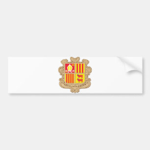 Offizielles Wappen Andorras Wappenkunde-Symbol Autoaufkleber