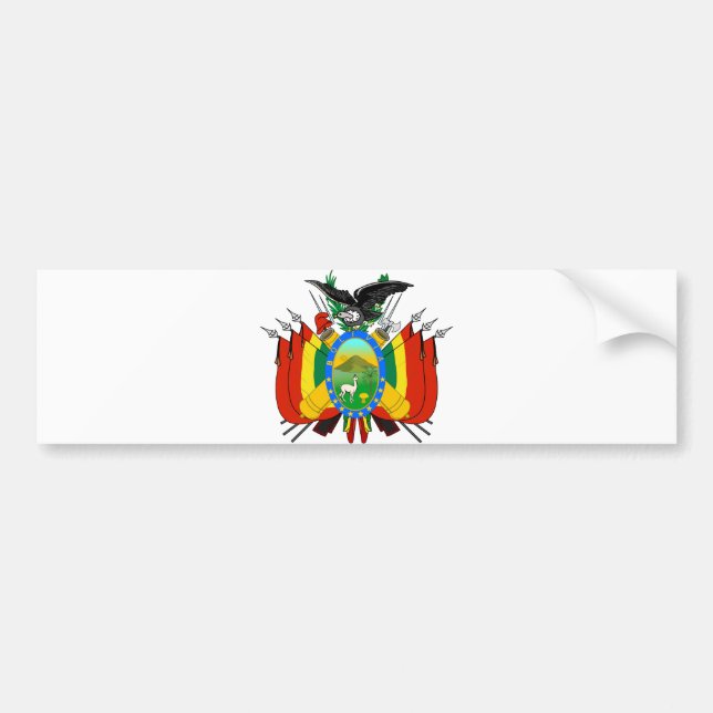 Offizielles Wappen Boliviens Wappenkunde-Symbol Autoaufkleber (Vorne)
