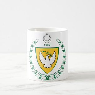 Offizielles Wappen der Türkei Zypern Wappenkunde Kaffeetasse