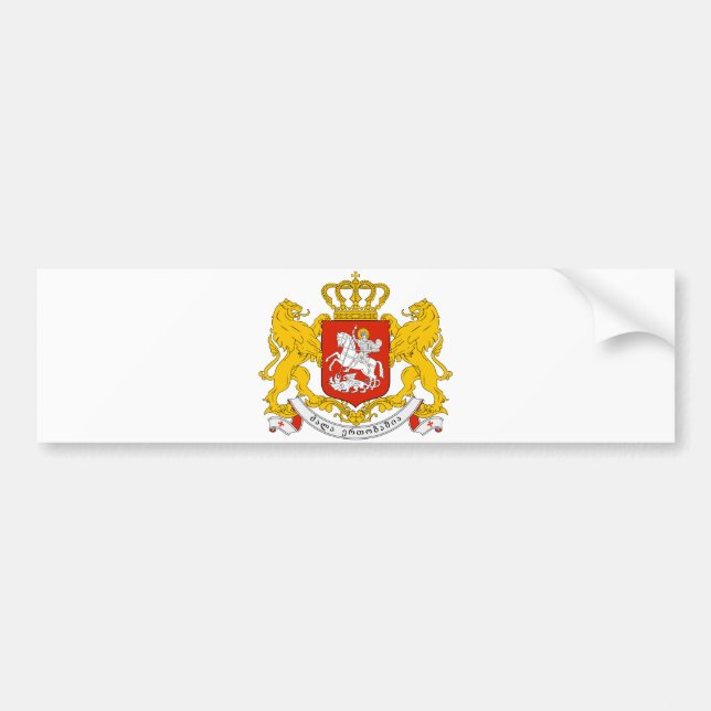 Offizielles Wappen Georgia Wappenkunde-Symbol Autoaufkleber (Vorne)